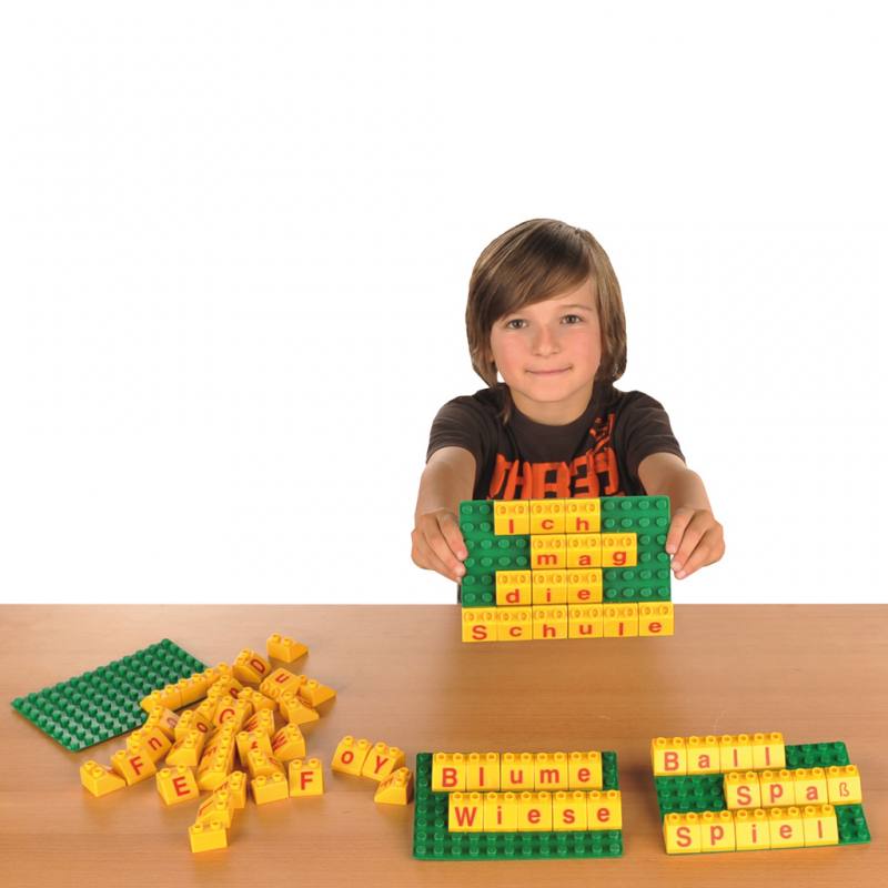 Lese-Steckbausteine und Steckplatten