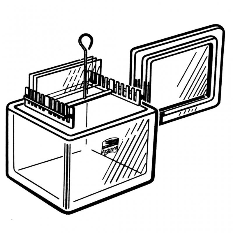 Färbetrog für 10 Objektträger