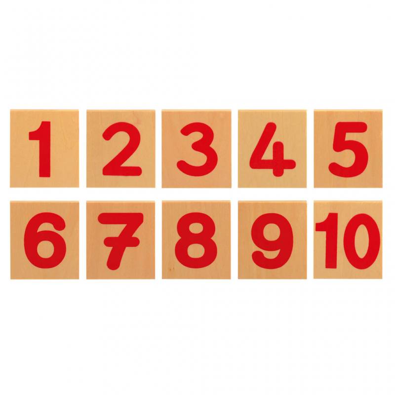 Zahlenkarten für numerische Stangen