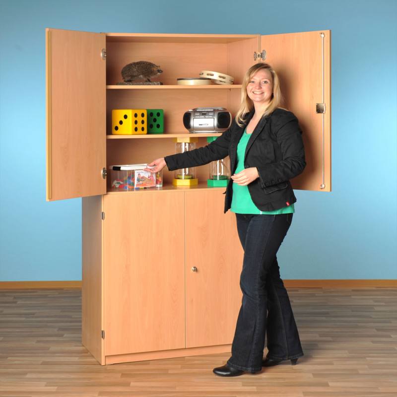 Modulus® Halbtüren-Schrank mit 4 Türen, Breite: 95 cm, 5 Böden, 4 davon verstellbar