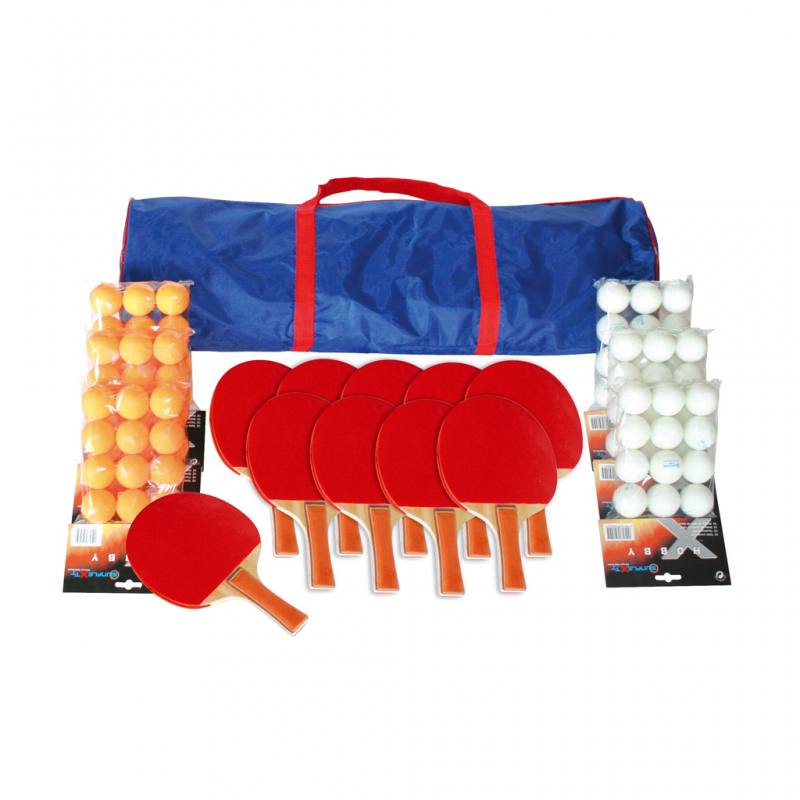 Tischtennisset / 4 Tischtennisschläger Mit Neuem Netz (Gebraucht) In