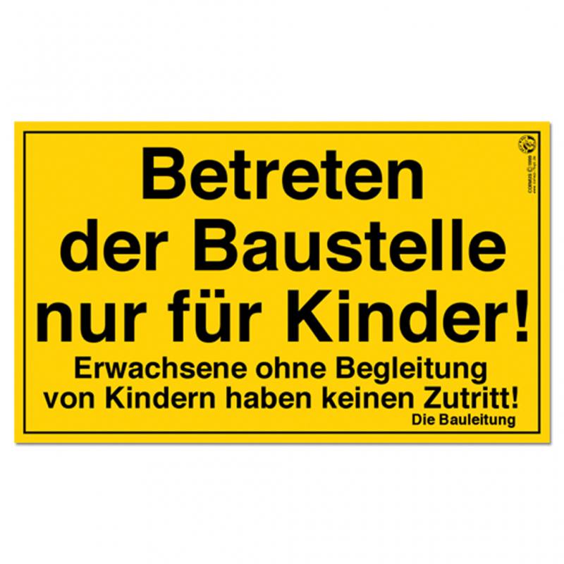 Baustellenschild