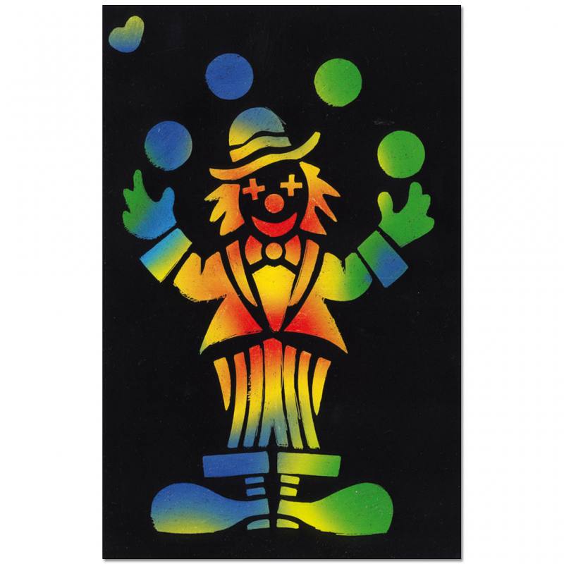 Scratch-Art® – Kratzpapier (Regenbogenfarben mit schwarzer Deckschicht)