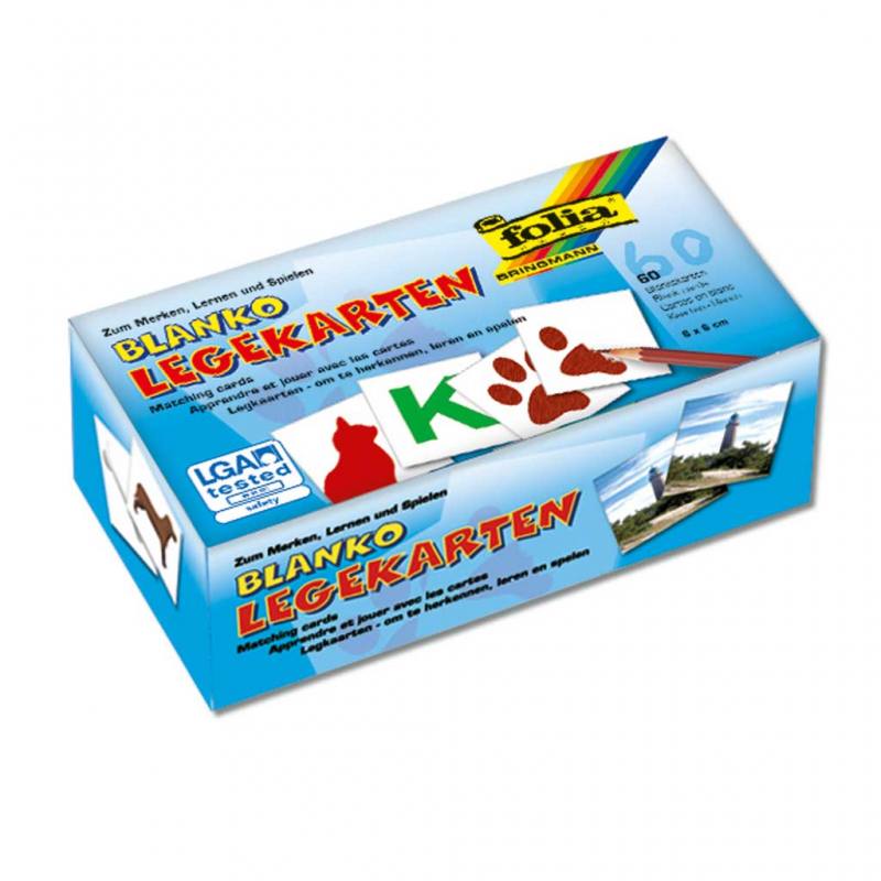 60 Blanko Memo-Spielkarten