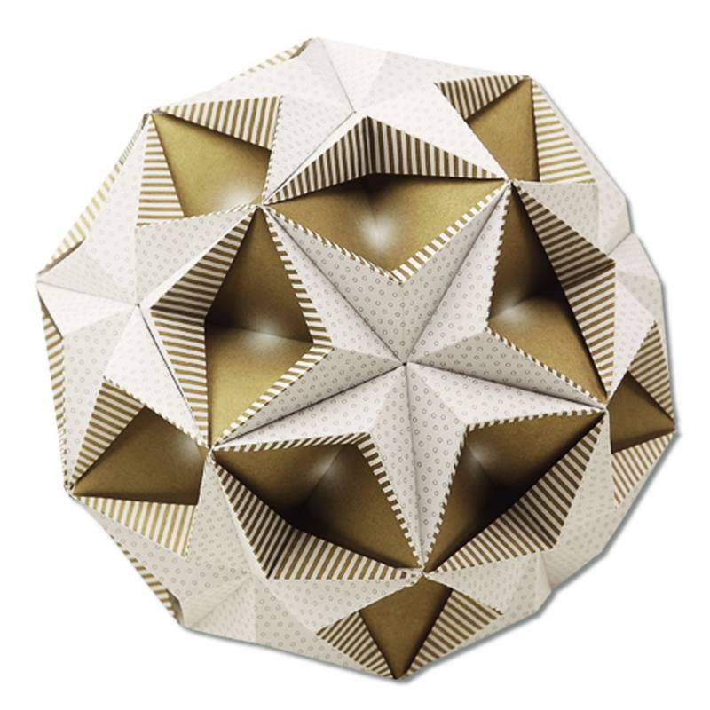 Adventuskugel - gold/weiß