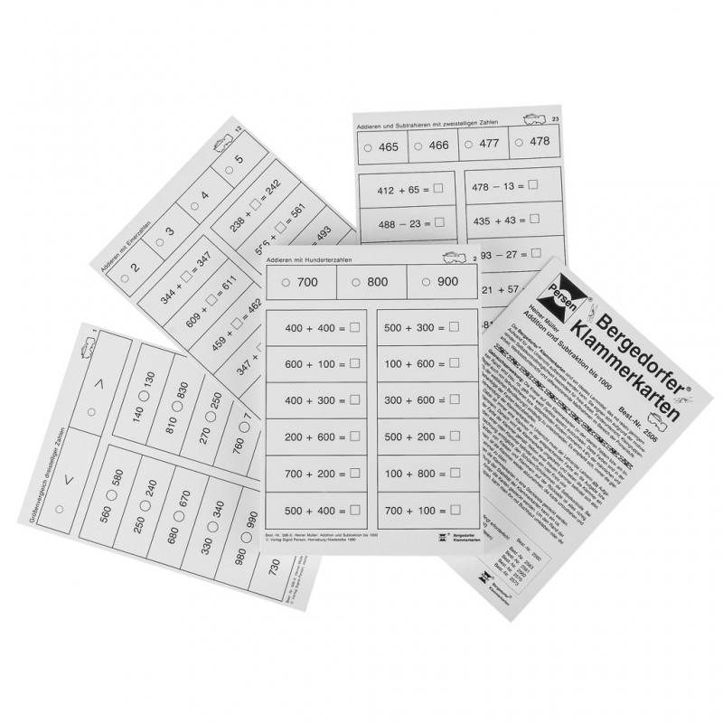 Bergedorfer® Klammerkarten Addition und Subtraktion bis 1.000