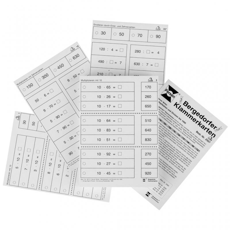 Bergedorfer® Klammerkarten Multiplikation und Division bis 1.000