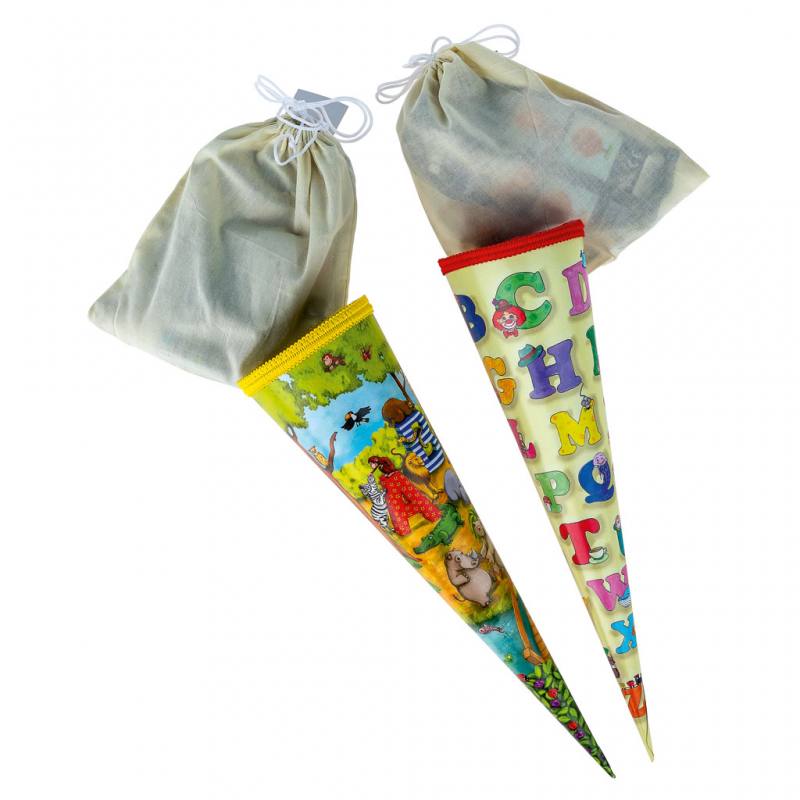 Kleine gefüllte Zuckertüte, Ø 10 cm, Länge ca. 35 cm