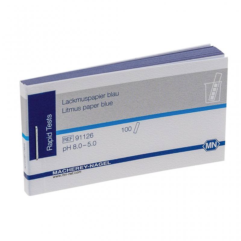 pH-Indikator ohne Farbskala Lackmuspapier blau