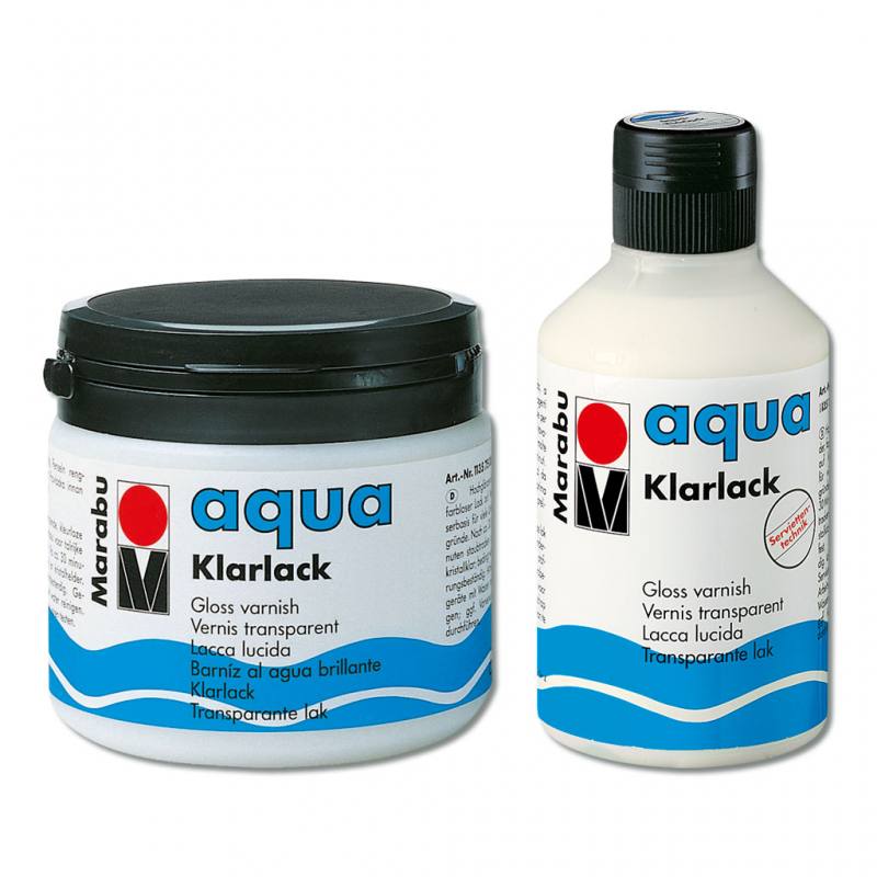 Marabu Aqualack, Klarlack in 2 verschiedenen Größen