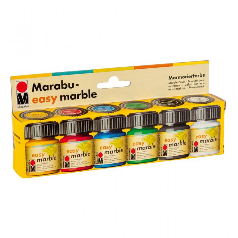 Marabu easy marble Grundfarbensortiment 6x 15ml