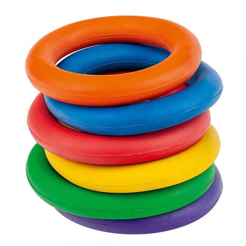 Moosgummiringe, 6 Stück