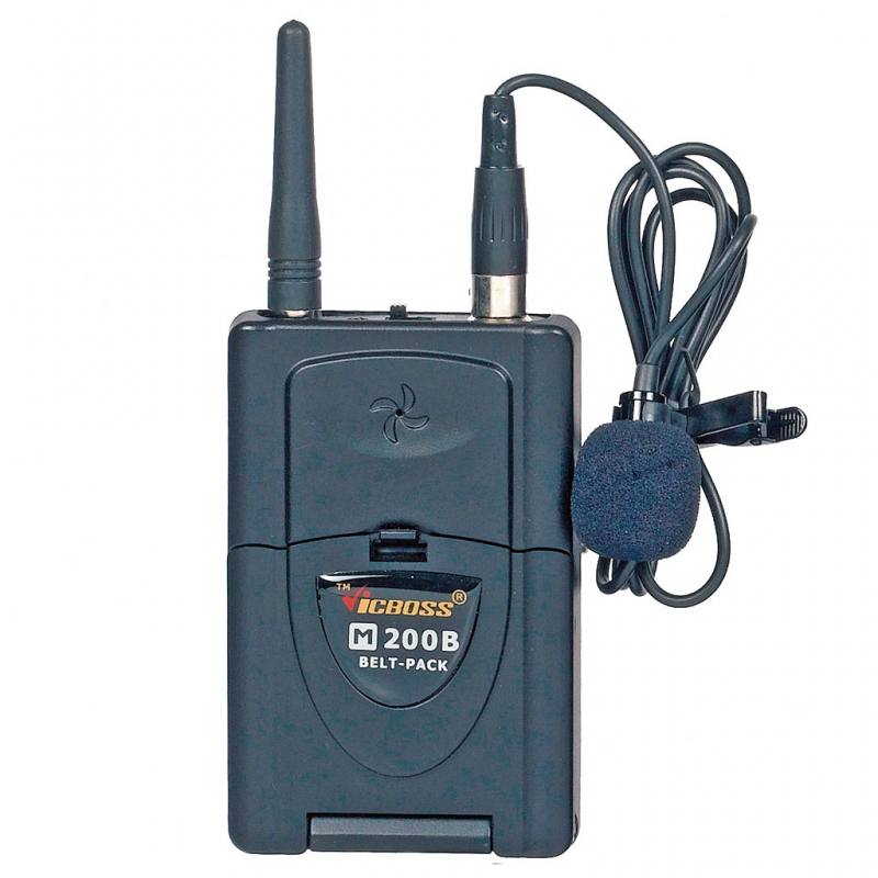 RCS® VHF-Taschensender VB-200 inkl. Ansteckmikrofon