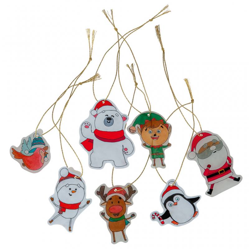 Schrumpffolien-Set Weihnachtsanhänger, 7 Stück