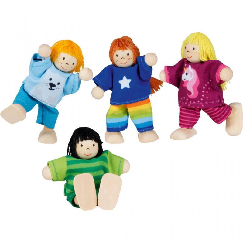 Biegepüppchen Kinder-Clique, 4 Stück