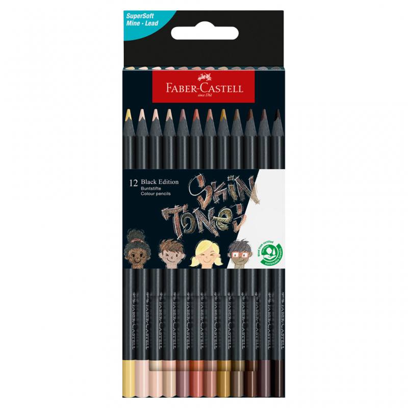 Faber-Castell® Buntstifte Black Edition, Hauttöne