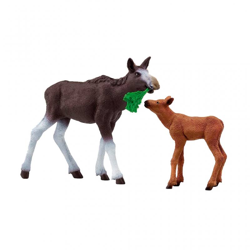 Schleich® Elchkuh mit Kalb