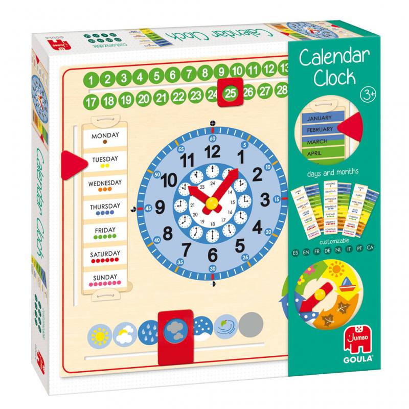 Kalender Uhr Großformat Global