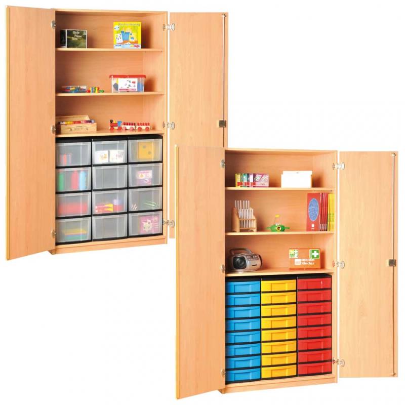 Modulus® Gruppenraum-Schrank mit Schüben und 3 Böden, 2 davon verstellbar