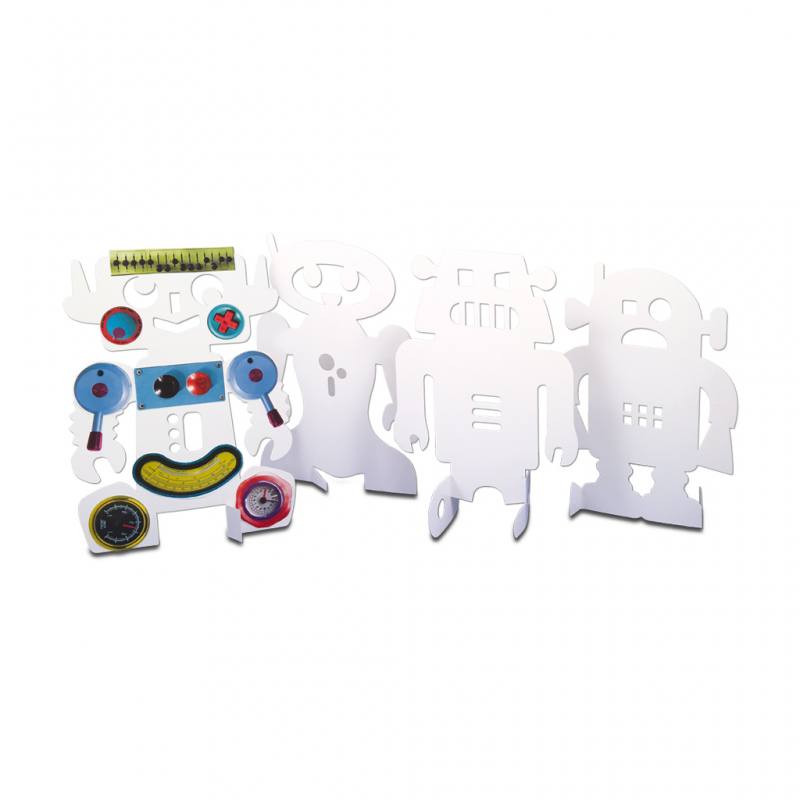 Stehender Roboter, blanko, 24 Stück, 21,5 x 28 cm