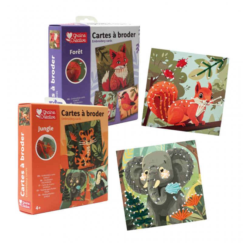 Stickkarten, 3 Stück, inkl. Zubehör