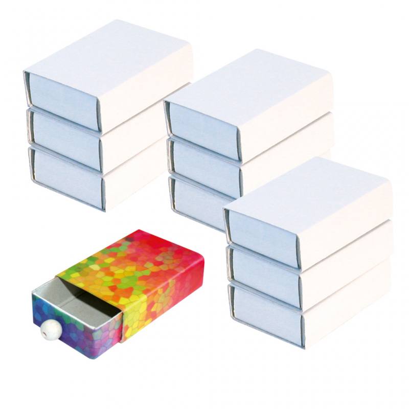 10 Streichholzschachteln