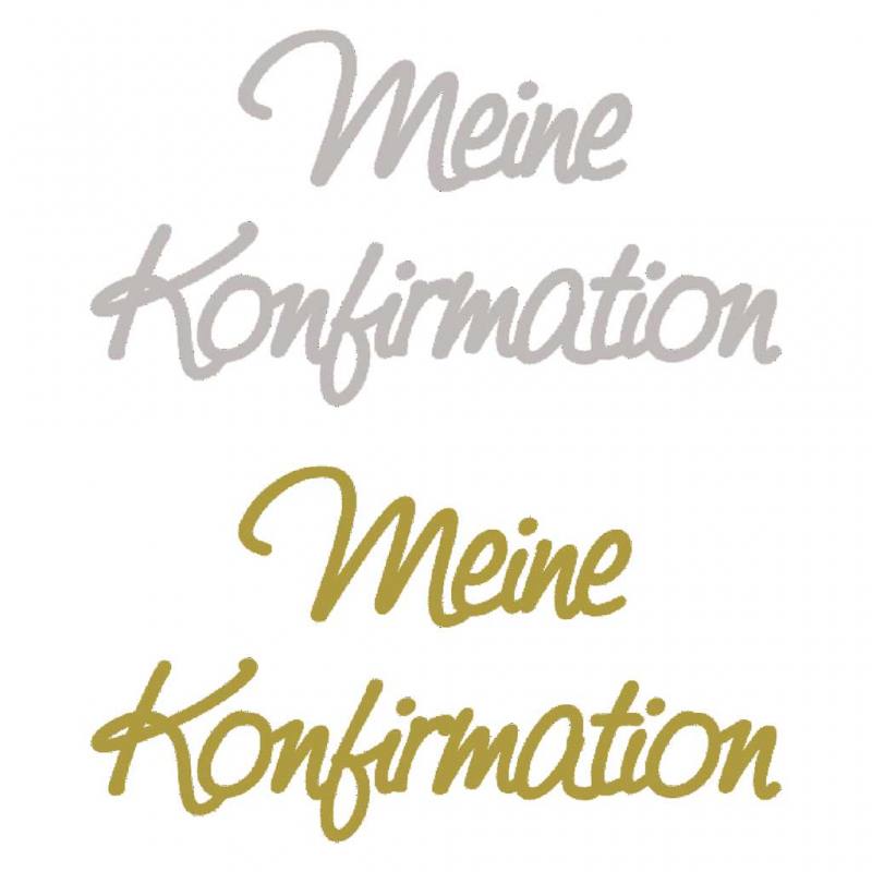 Wachsschrift "Meine Konfirmation", silber oder gold