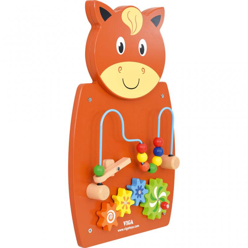 Wandapplikation Pferd mit Schiebespiel, 55 x 36 x 5 cm