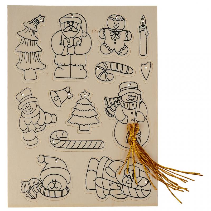 Blanko-Anhänger Weihnachten, 13 Stück