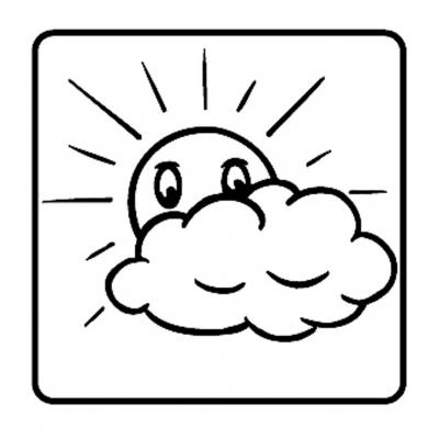 Leistungssteigerungsstempel – Sonne mit Wolke