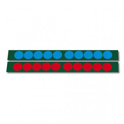Satz Zehner-Wendestreifen Rot/Blau