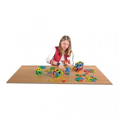 Magnetic Polydron 3D-Geometriebauteile Komplettset, 184 Teile