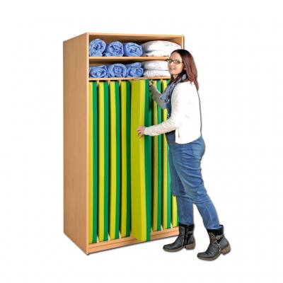 Modulus® Liegepolsterschrank mit 2 Einlegeböden für 9 Liegepolster, 140 cm lang