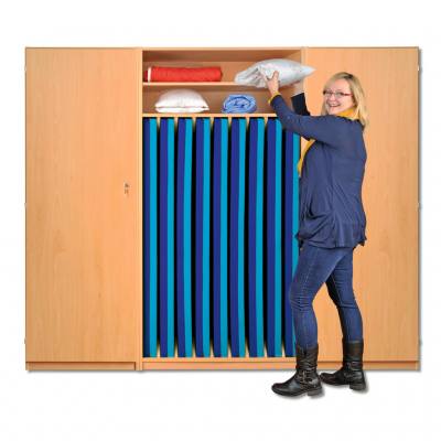 Modulus® Liegepolsterschrank „Jupiter“, 16 Ablagefächer für 9 Liegepolster mit 140 cm Länge mit Türen