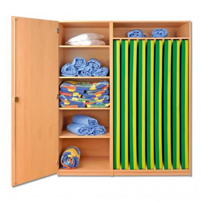 Modulus® Liegepolsterschrank „Venus“, 6 Ablagefächer, Tür links, für 9 Liegepolster, Länge: 160 cm