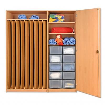 Modulus® Liegepolsterschrank „Mars“, 4 Ablagefächer, 10 große Schübe, für 9 Liegepolster, Länge: 160 cm