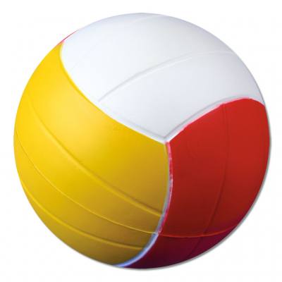 Volleyball, rot/gelb/weiß