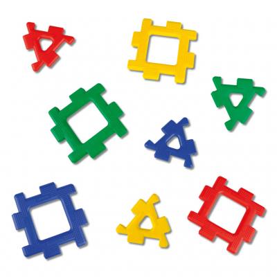 Giant Polydron 3D-Geometriebauteile Set, 80 Teile