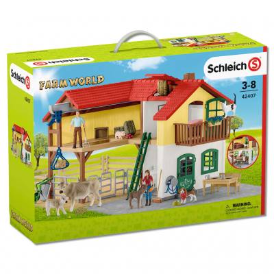 Schleich® Bauernhaus mit Stall und Tieren