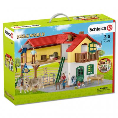 Schleich® Bauernhaus mit Stall und Tieren