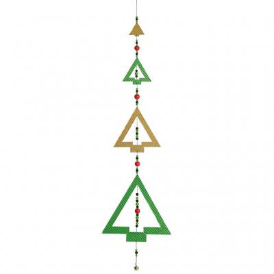 Weihnachtsanhänger - 4 Tannenbäume im Set