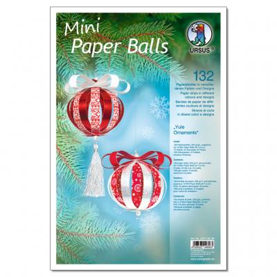 Mini-Paper-Balls - rot/weiß