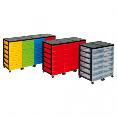 Modulus® Container-System mit je 6 kleinen Schüben