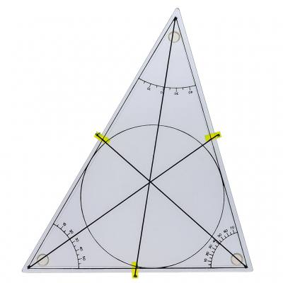 Overheadmodell Dreieck mit elastischen Schnüren