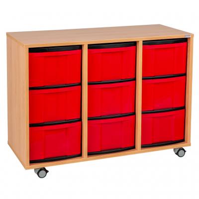 Modulus® Eigentumsschrank auf Rollen und mit 9 großen Schüben