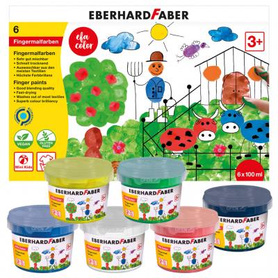 6 Fingermalfarben im Töpfchen