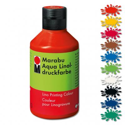 Marabu-Aqua-Linoldruckfarbe in 9 verschiedenen Farben