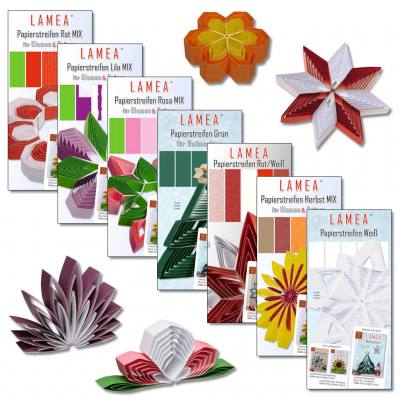 LAMEA Papierstreifen-Sets, in verschiedenen Farben