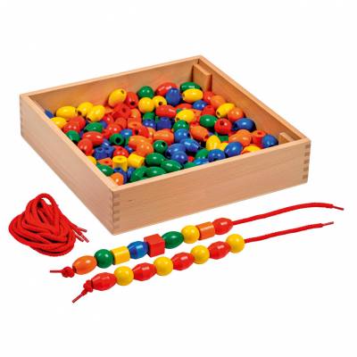 Riesen-Perlen, 250 Stück, inkl. 8 Fädelschnüre