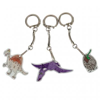 Schrumpffolien-Set Schlüsselanhänger Dinosaurier